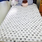 藍色星星法鬥 單人床包+涼被三件組 舒適磨毛布 台灣製造