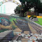 三義建中國小99階3D彩繪樓梯